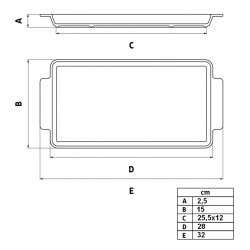 Travessa Retangular 28cm Por 15cm Maria Augusta Porcelana Tramontina